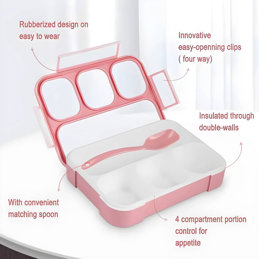 DAYANI BROTHER'S - Multicolor Polypropylene Lunch Box ( Pack of 1 ) DAYANI BROTHER'S - Multicolor Polypropylene Lunch Box ( Pack of 1 )