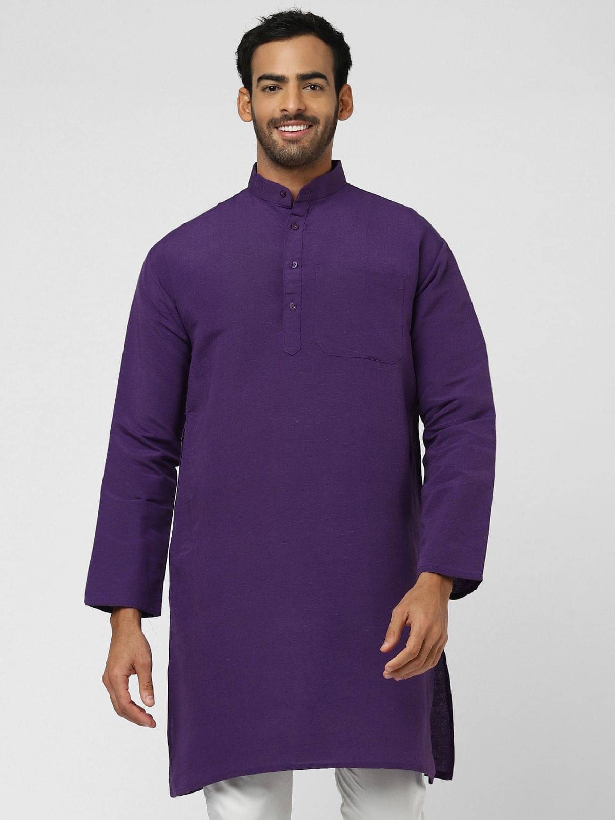 DESHBANDHU DBK Purple Cotton Men's Regular Kurta ( Pack of 1 ) DESHBANDHU DBK Purple Cotton Men's Regular Kurta ( Pack of 1 )