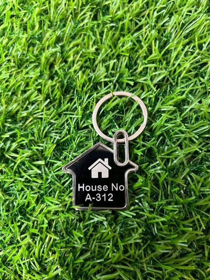     			Dharani Black Stainless steel Keychain - Pack of 1