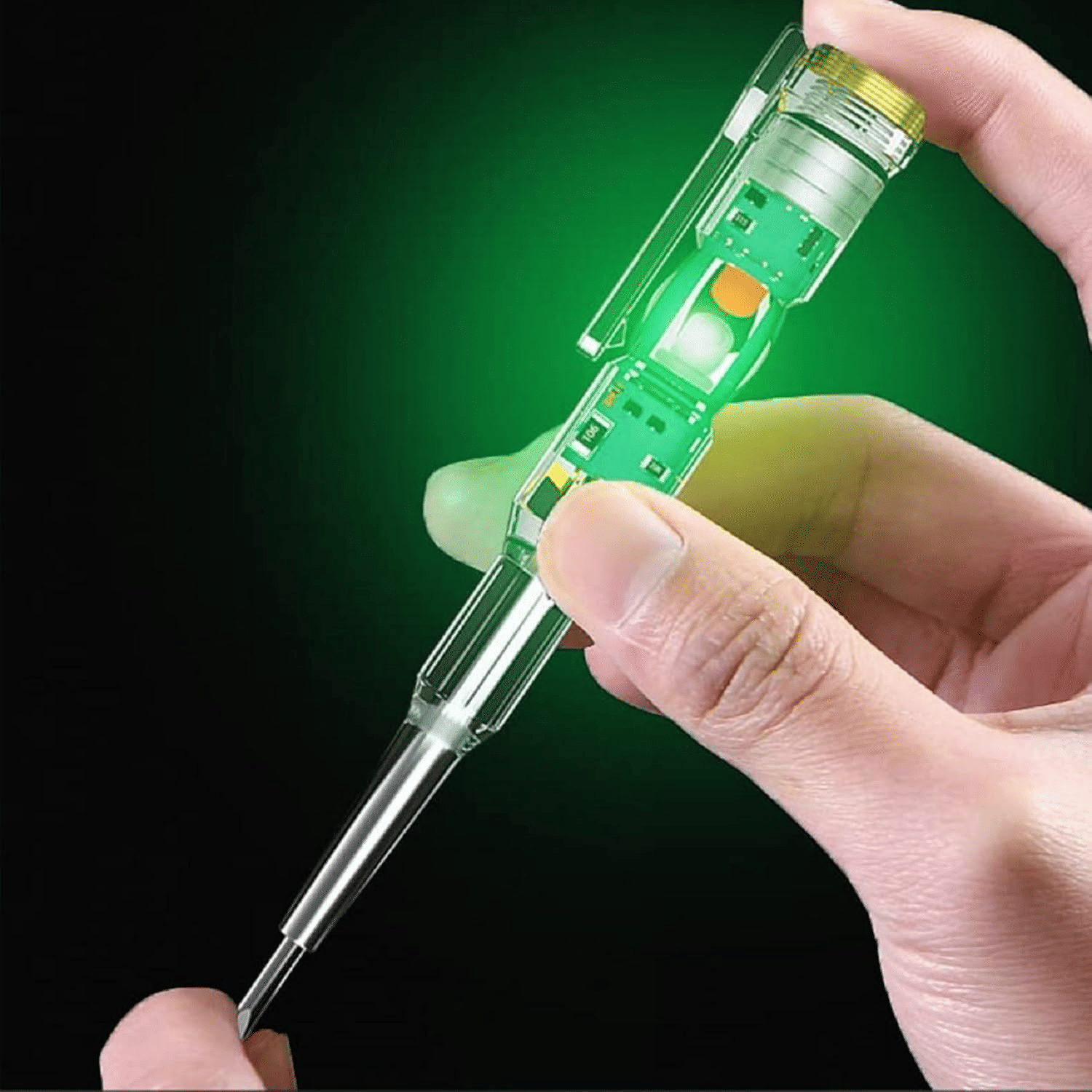     			Electrical Tester Pen, 70-250V Induction Power Detector Pen Electrical Screwdriver Circuit Tester, Electrical Tester Pen with LED Color Light, Non-Contact AC Voltage Tester Pen.