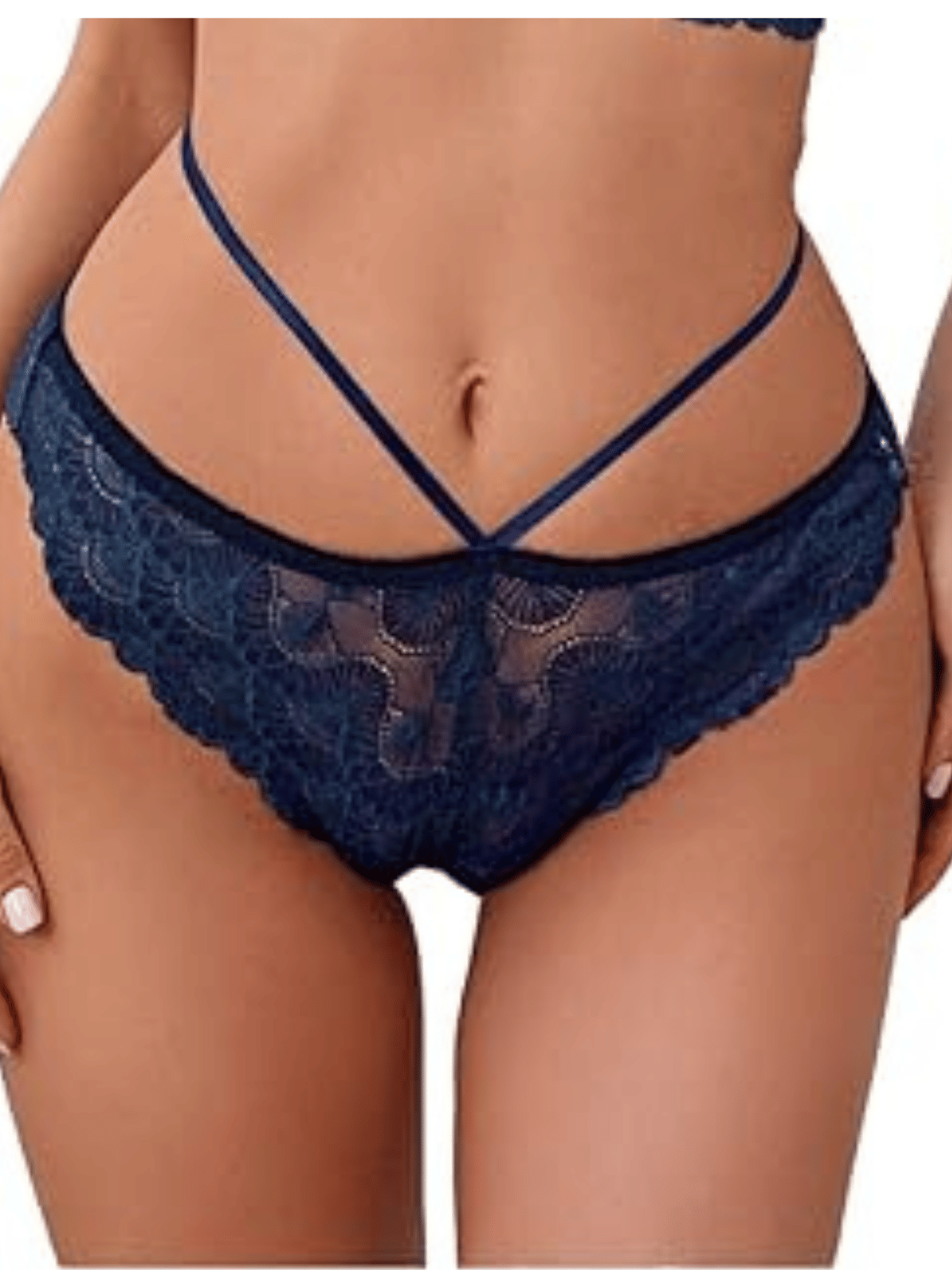 FASHIONHUBISTA Lace Bikini ( Navy Blue , Pack of 1 ) FASHIONHUBISTA Lace Bikini ( Navy Blue , Pack of 1 )