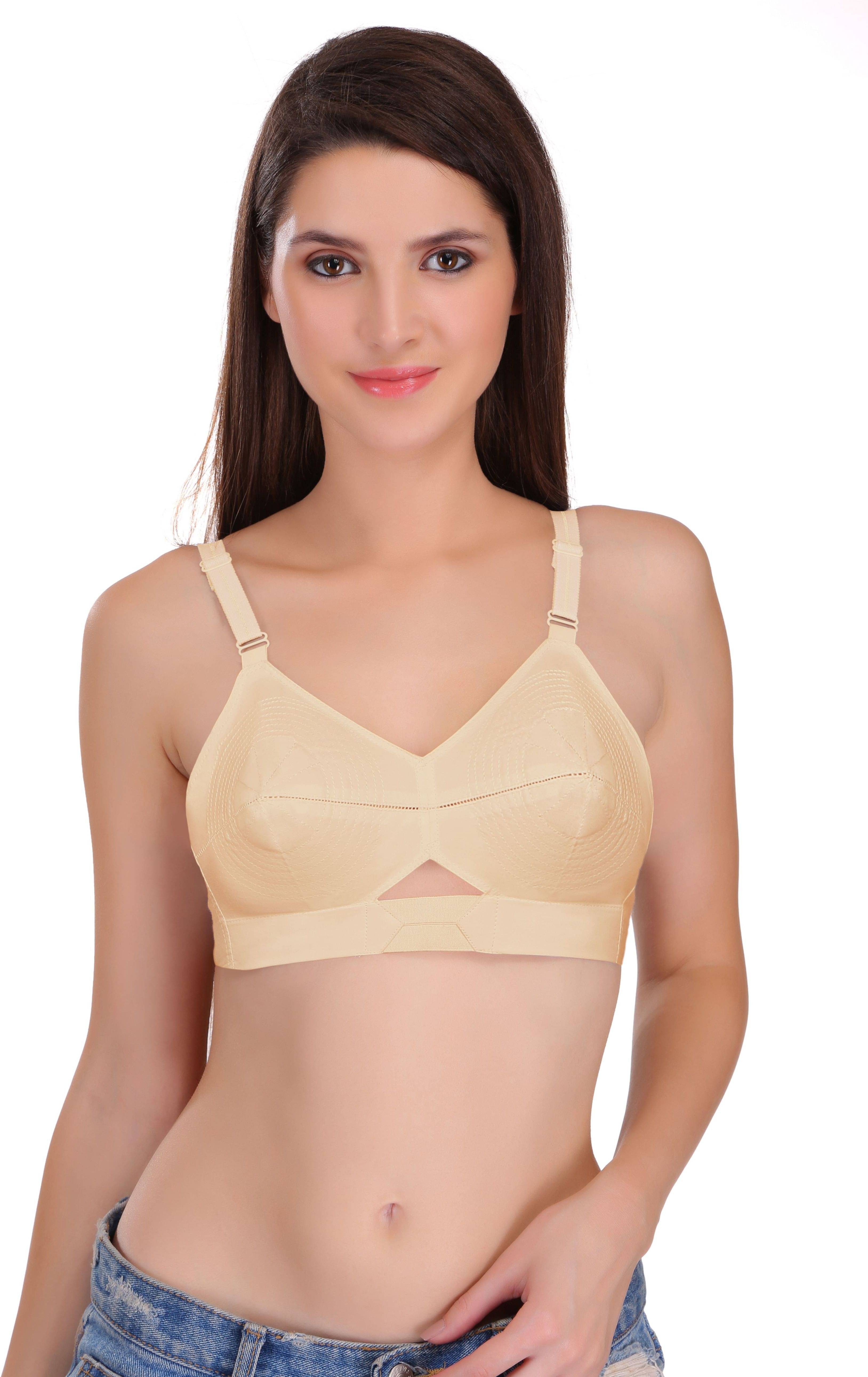 Featherline Pack of 1 Cotton Non Padded Minimizer Bra For Women ( Beige ) Featherline Pack of 1 Cotton Non Padded Minimizer Bra For Women ( Beige )