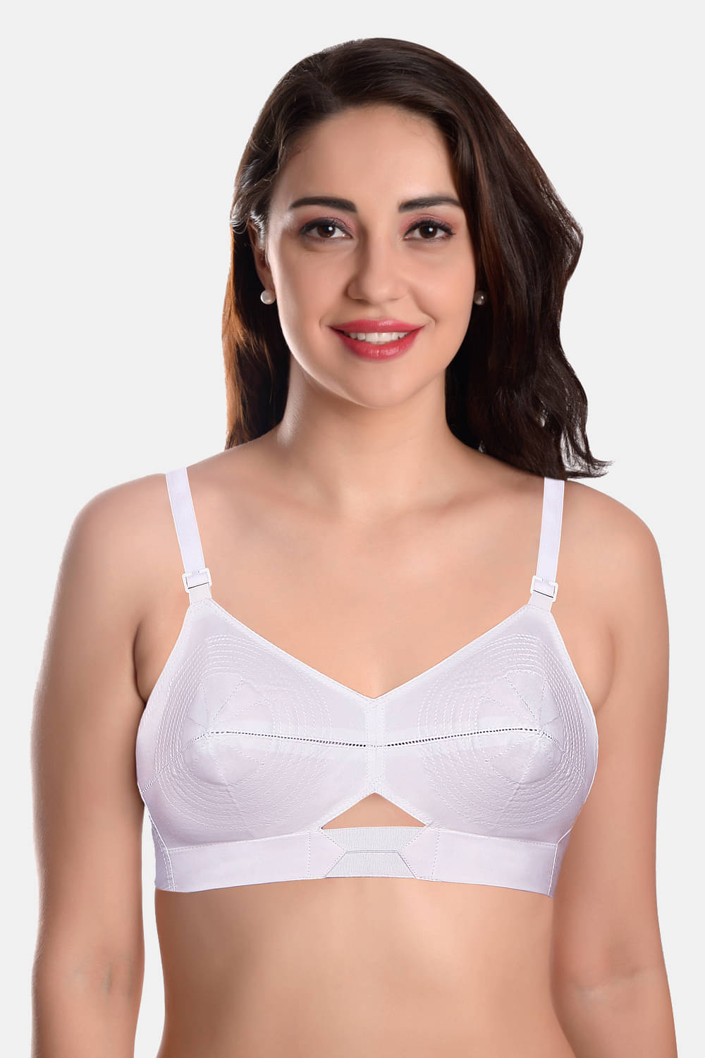 Featherline Pack of 1 Cotton Non Padded Minimizer Bra For Women ( White ) Featherline Pack of 1 Cotton Non Padded Minimizer Bra For Women ( White )