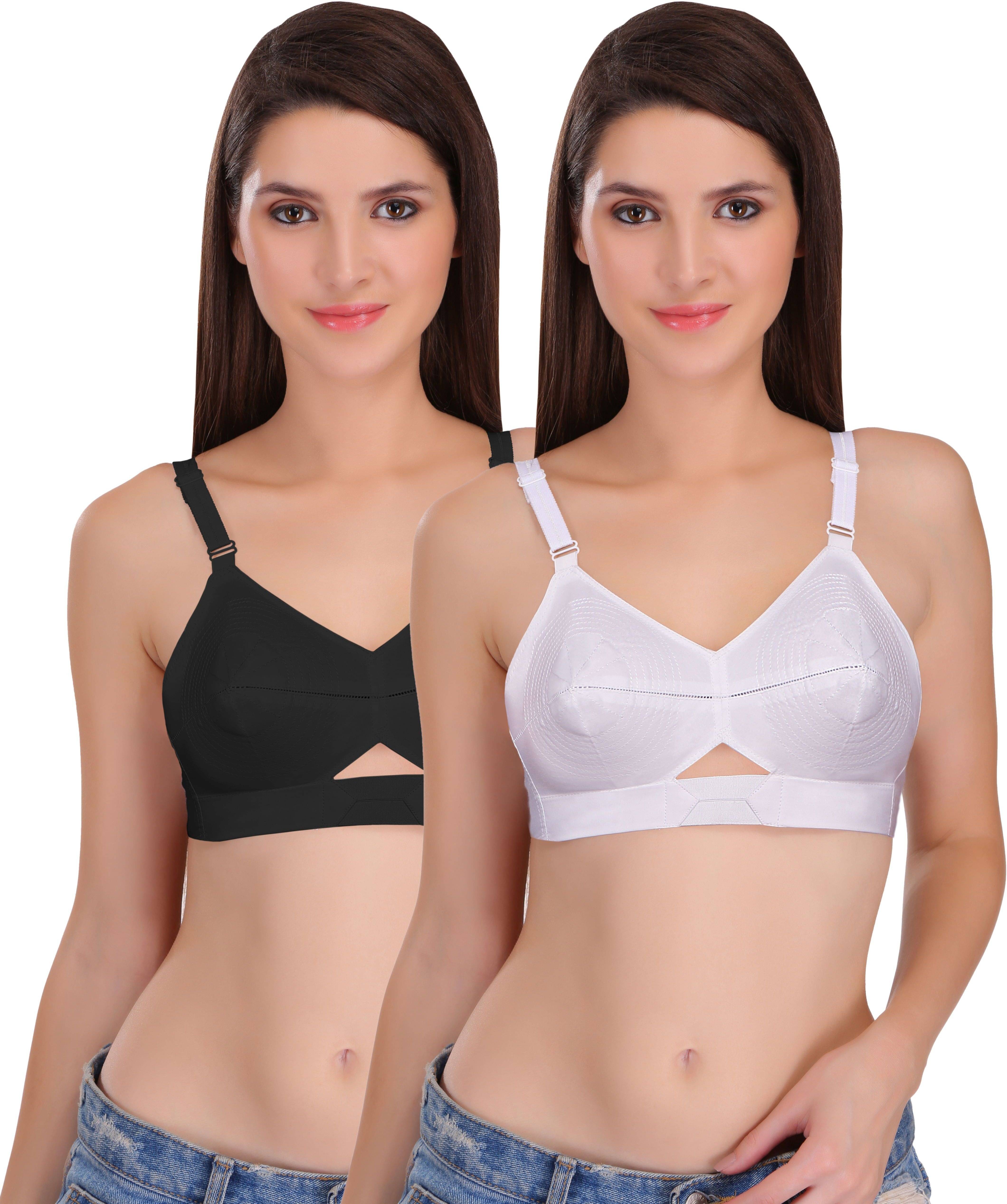 Featherline Pack of 2 Cotton Non Padded Minimizer Bra For Women ( Multicolor2 ) Featherline Pack of 2 Cotton Non Padded Minimizer Bra For Women ( Multicolor2 )