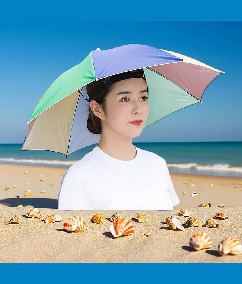 Infispace 1 Fold Manual Hat Headwear Umbrella ( Multi , Rainbow Design ) - Jewellery Sets | Buy online on ZillyBuy