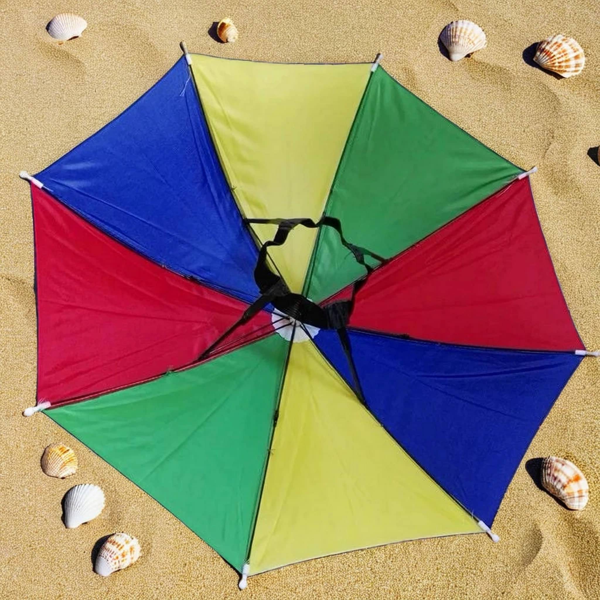 Infispace 1 Fold Manual Hat Headwear Umbrella ( Multi , Rainbow Design ) Infispace 1 Fold Manual Hat Headwear Umbrella ( Multi , Rainbow Design )