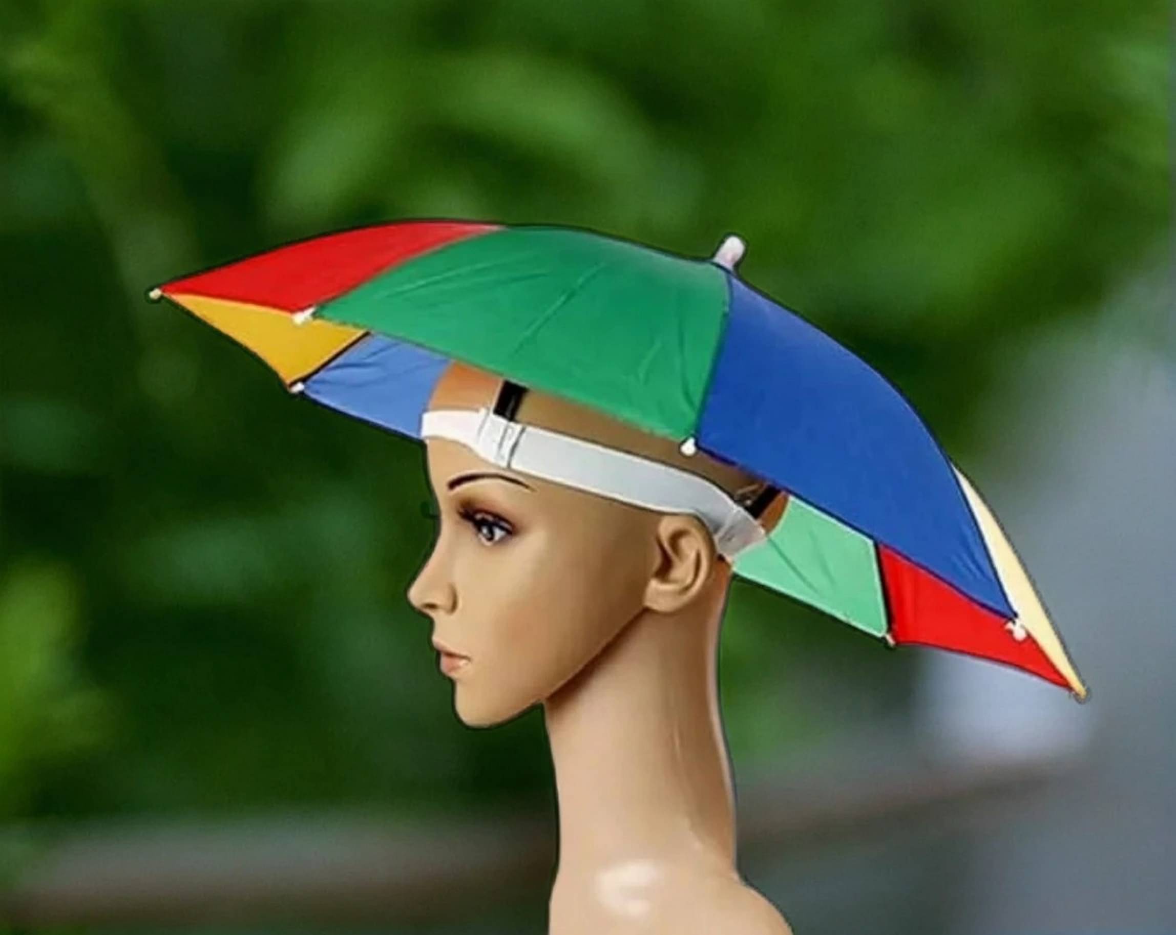 Infispace 1 Fold Manual Hat Headwear Umbrella ( Multi , Rainbow Design ) Infispace 1 Fold Manual Hat Headwear Umbrella ( Multi , Rainbow Design )
