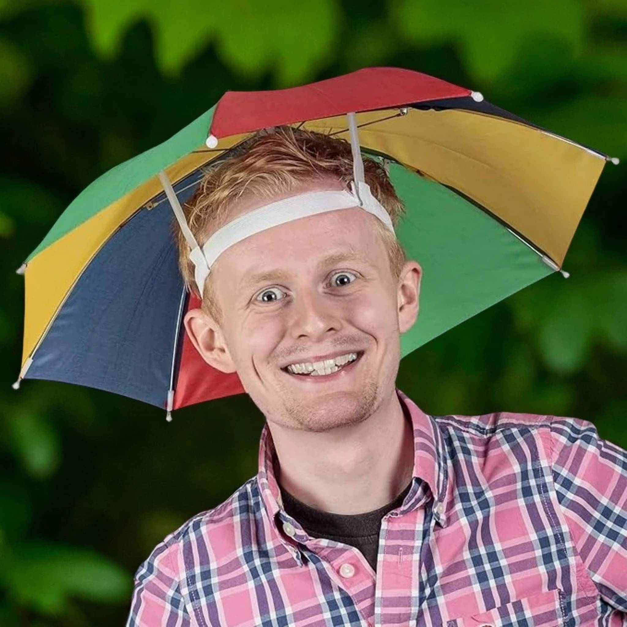     			Infispace 1 Fold Manual Hat Headwear Umbrella ( Multi , Rainbow Design )