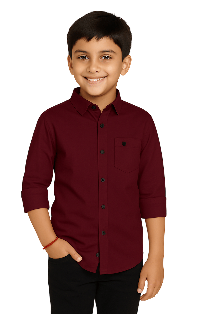     			JABAK CREATION Pack of 1 Boys Cotton Blend Full Sleeves Shirt ( Red )
