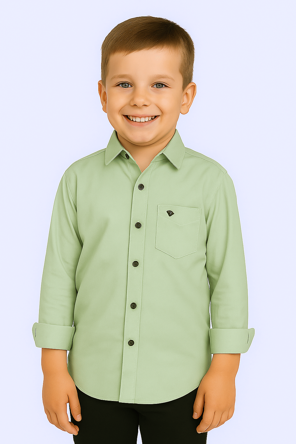     			JABAK CREATION Pack of 1 Boys Cotton Blend Full Sleeves Shirt ( Pistachio )