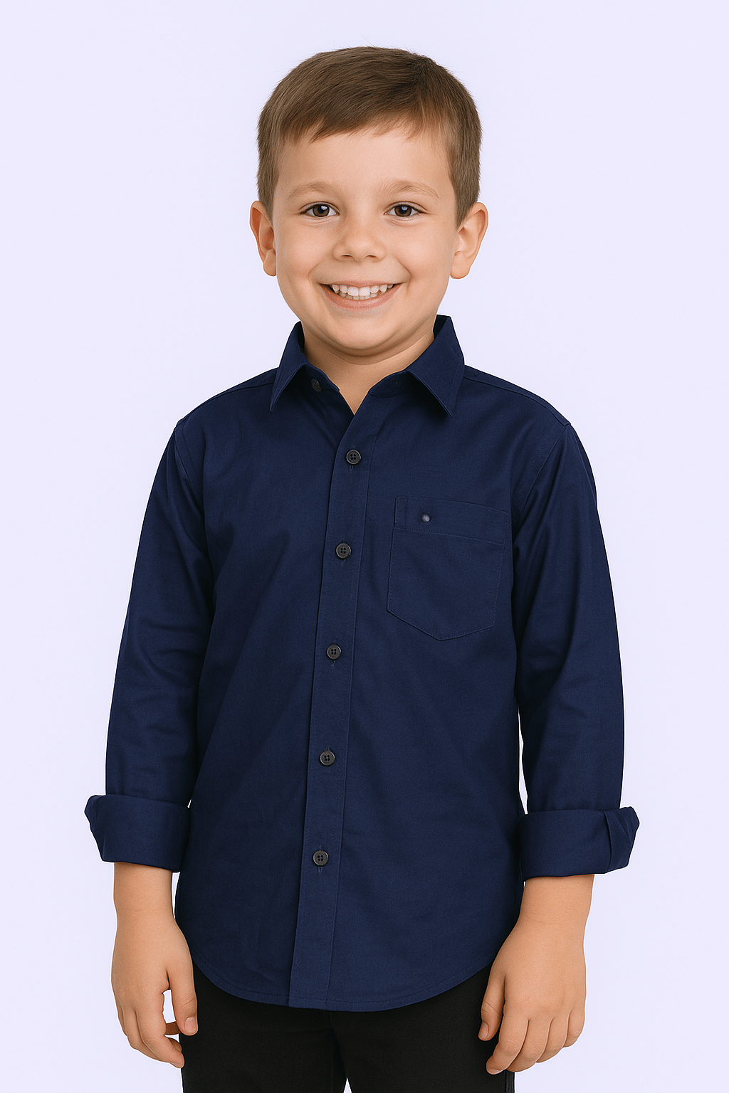 JABAK CREATION Pack of 1 Boys Cotton Blend Full Sleeves Shirt ( Blue ) JABAK CREATION Pack of 1 Boys Cotton Blend Full Sleeves Shirt ( Blue )