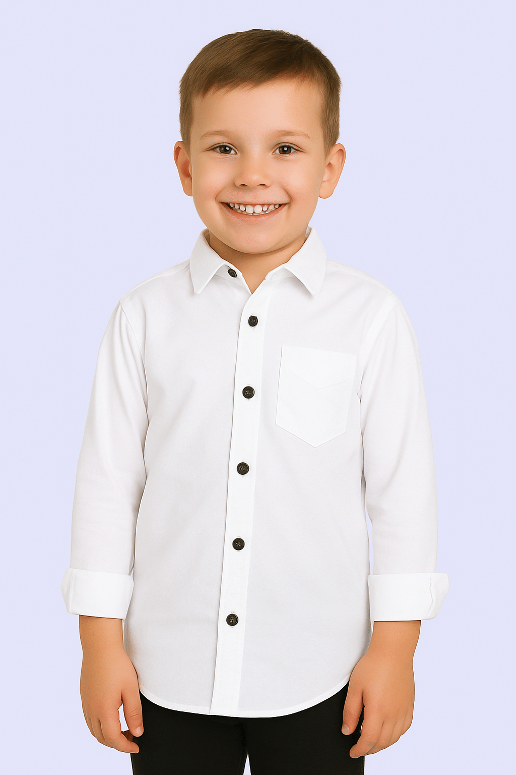 JABAK CREATION Pack of 1 Boys Cotton Blend Full Sleeves Shirt ( White ) JABAK CREATION Pack of 1 Boys Cotton Blend Full Sleeves Shirt ( White )