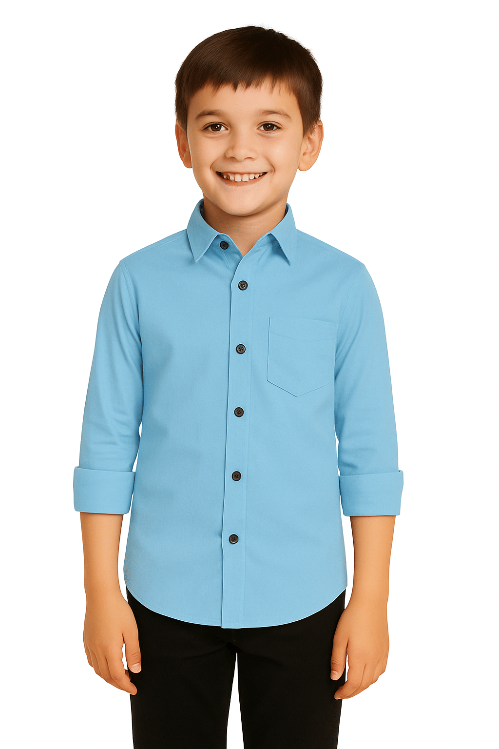    			JABAK CREATION Pack of 1 Boys Cotton Blend Full Sleeves Shirt ( Sky Blue )