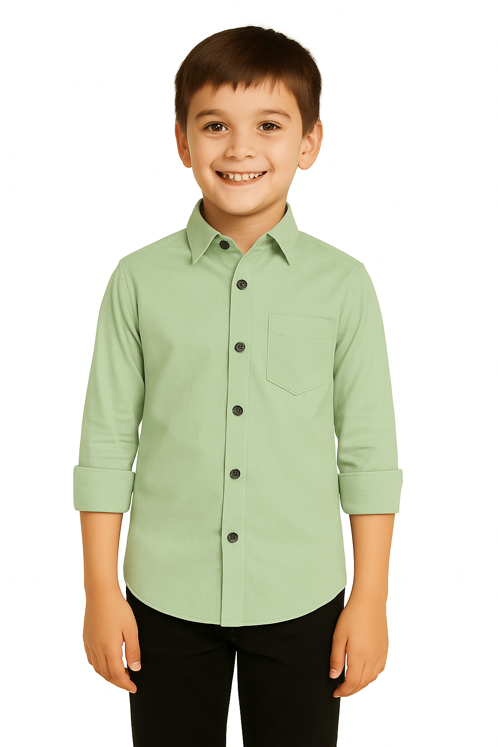 JABAK CREATION Pack of 1 Boys Cotton Blend Full Sleeves Shirt ( Pistachio ) JABAK CREATION Pack of 1 Boys Cotton Blend Full Sleeves Shirt ( Pistachio )