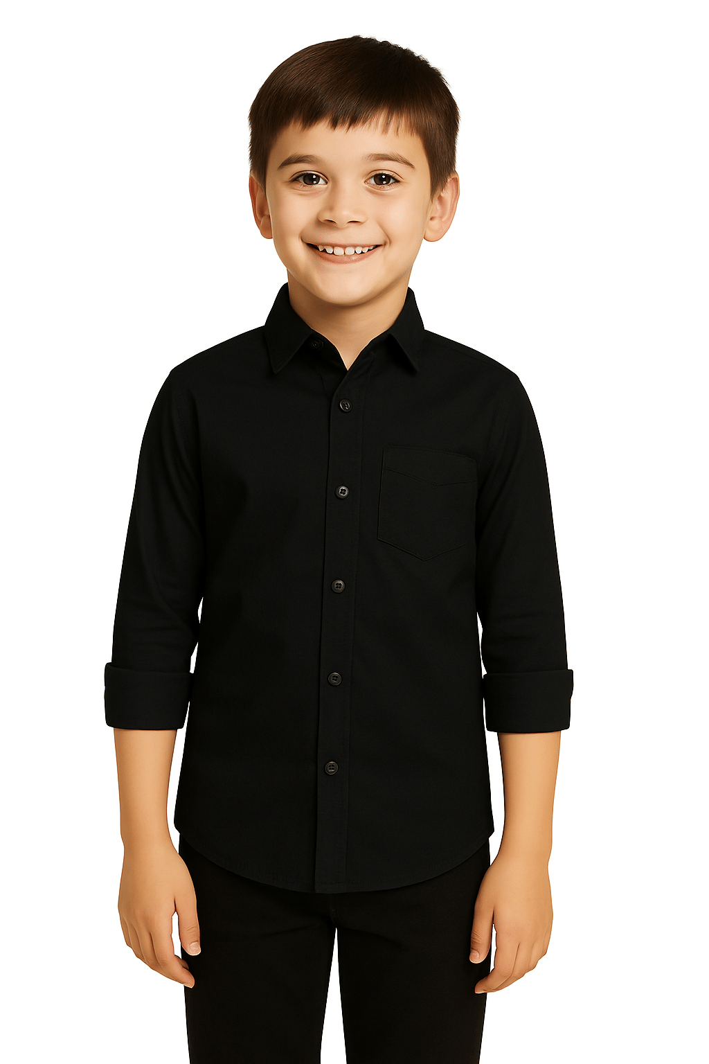     			JABAK CREATION Pack of 1 Boys Cotton Blend Full Sleeves Shirt ( Black )