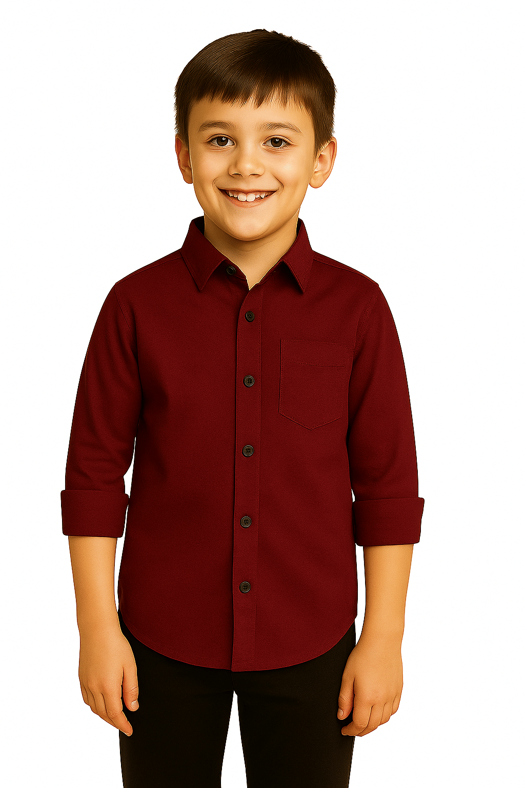     			JABAK CREATION Pack of 1 Boys Cotton Blend Full Sleeves Shirt ( Red )