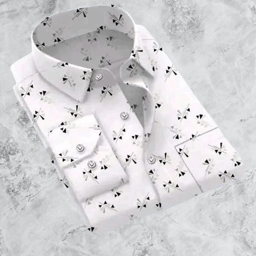     			JASHVI Cotton Flex Regular Fit Printed Full Sleeves Men's Casual Shirt - White ( Pack of 1 )