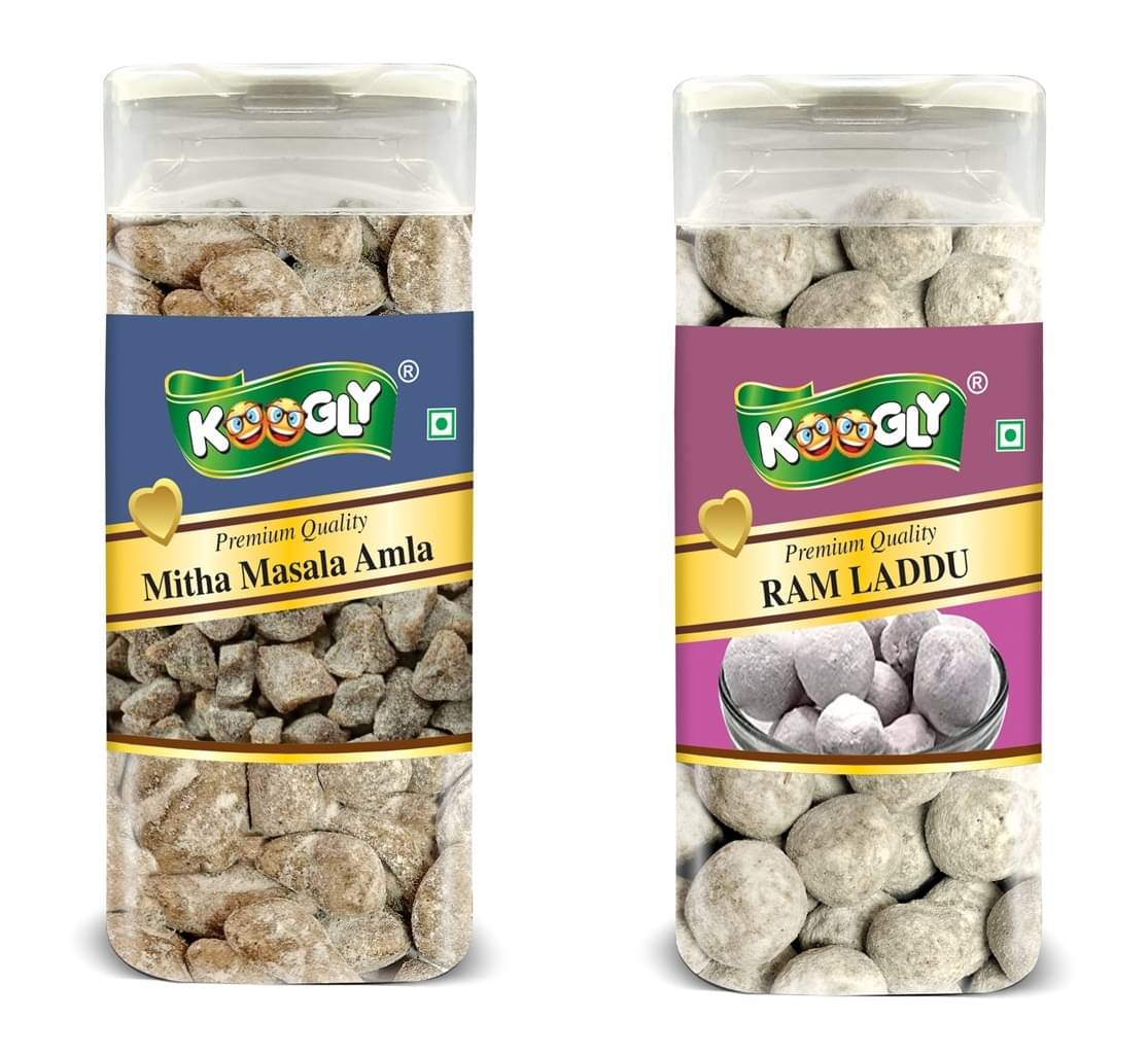     			KOOGLY Meetha Masala Amla+ Ram Laddu Hard Candies 410 gm