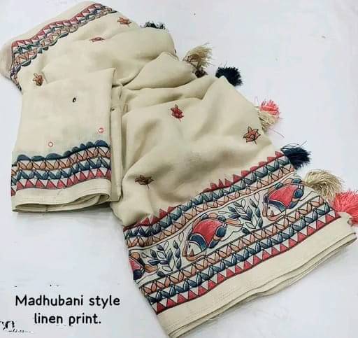 Kalpana Creation Linen Printed Regular Saree With Unstitched Blouse Piece ( Multicolor 2 )     			Kalpana Creation Linen Printed Regular Saree With Unstitched Blouse Piece ( Multicolor 2 )