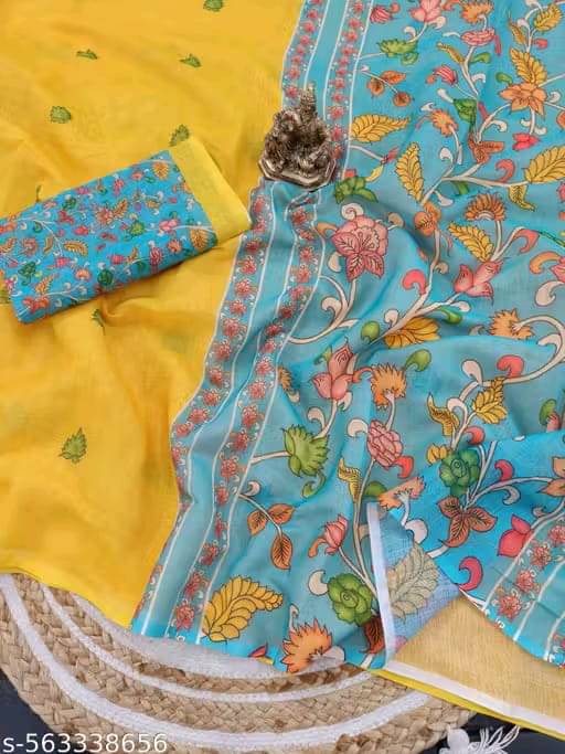 Kalpana Creation Linen Printed Regular Saree With Unstitched Blouse Piece ( Multicolor 2 ) Kalpana Creation Linen Printed Regular Saree With Unstitched Blouse Piece ( Multicolor 2 )