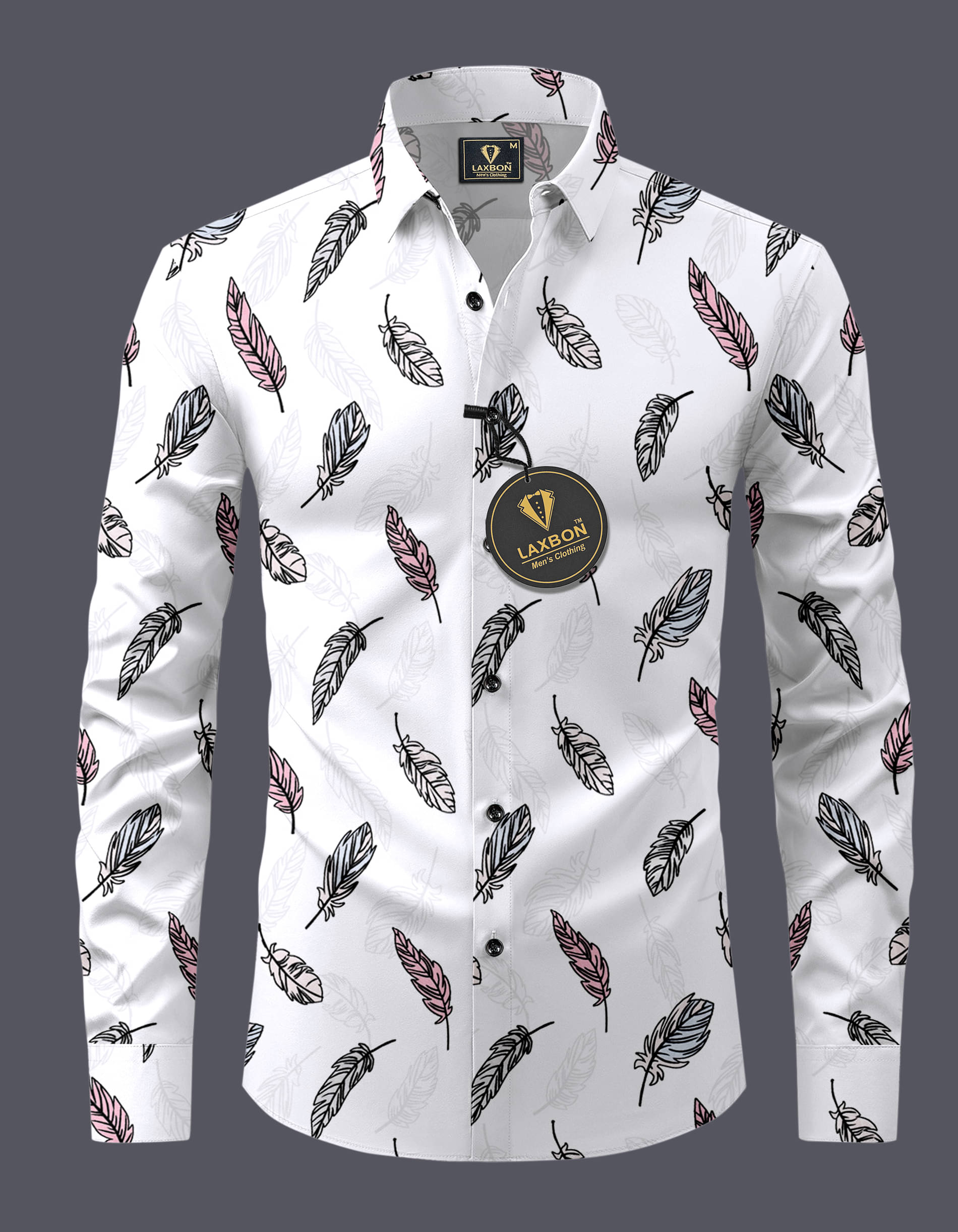 LAXBON 100% Cotton Regular Fit Printed Full Sleeves Men's Casual Shirt - Pink ( Pack of 1 ) LAXBON 100% Cotton Regular Fit Printed Full Sleeves Men's Casual Shirt - Pink ( Pack of 1 )
