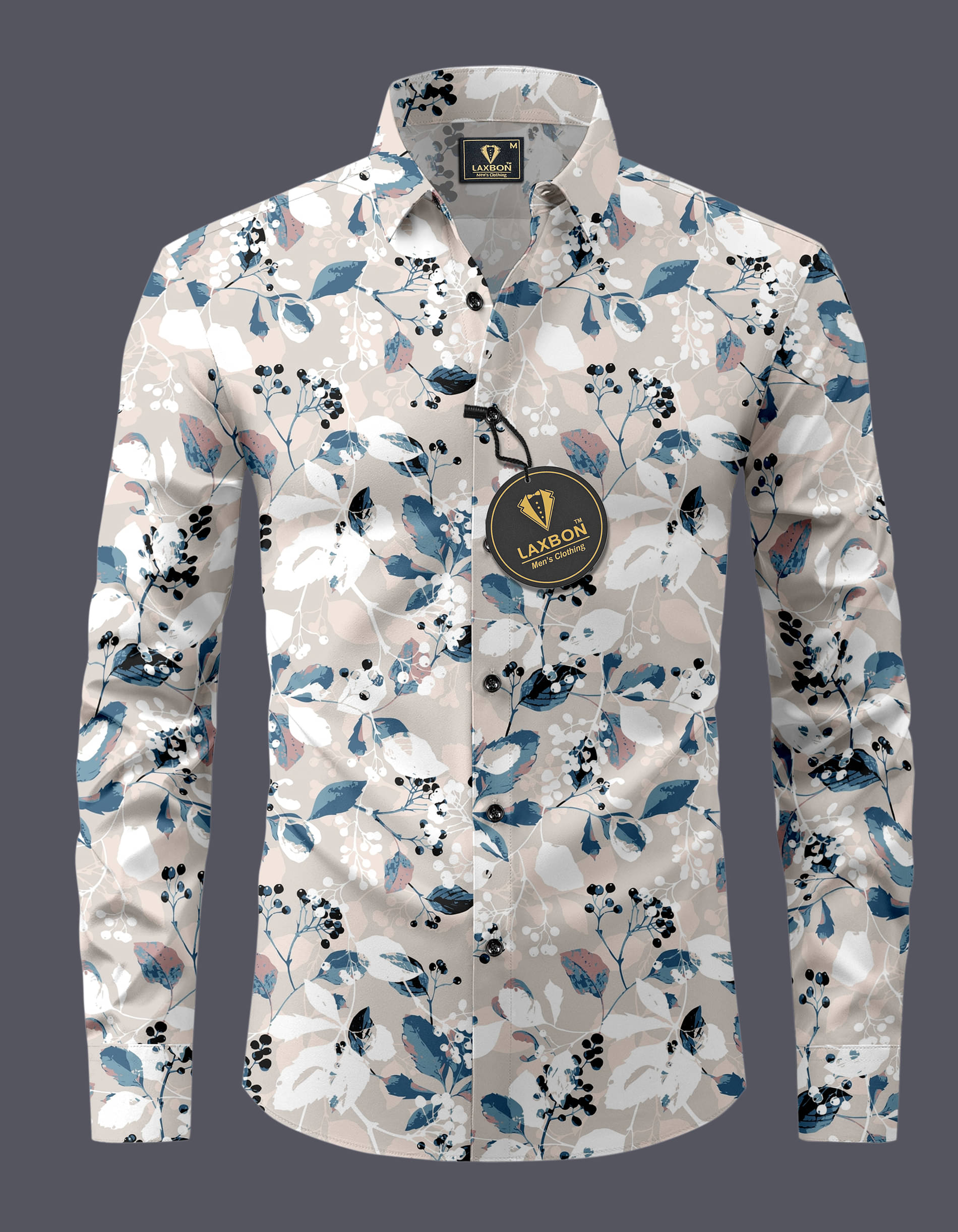     			LAXBON 100% Cotton Regular Fit Printed Full Sleeves Men's Casual Shirt - Peach ( Pack of 1 )