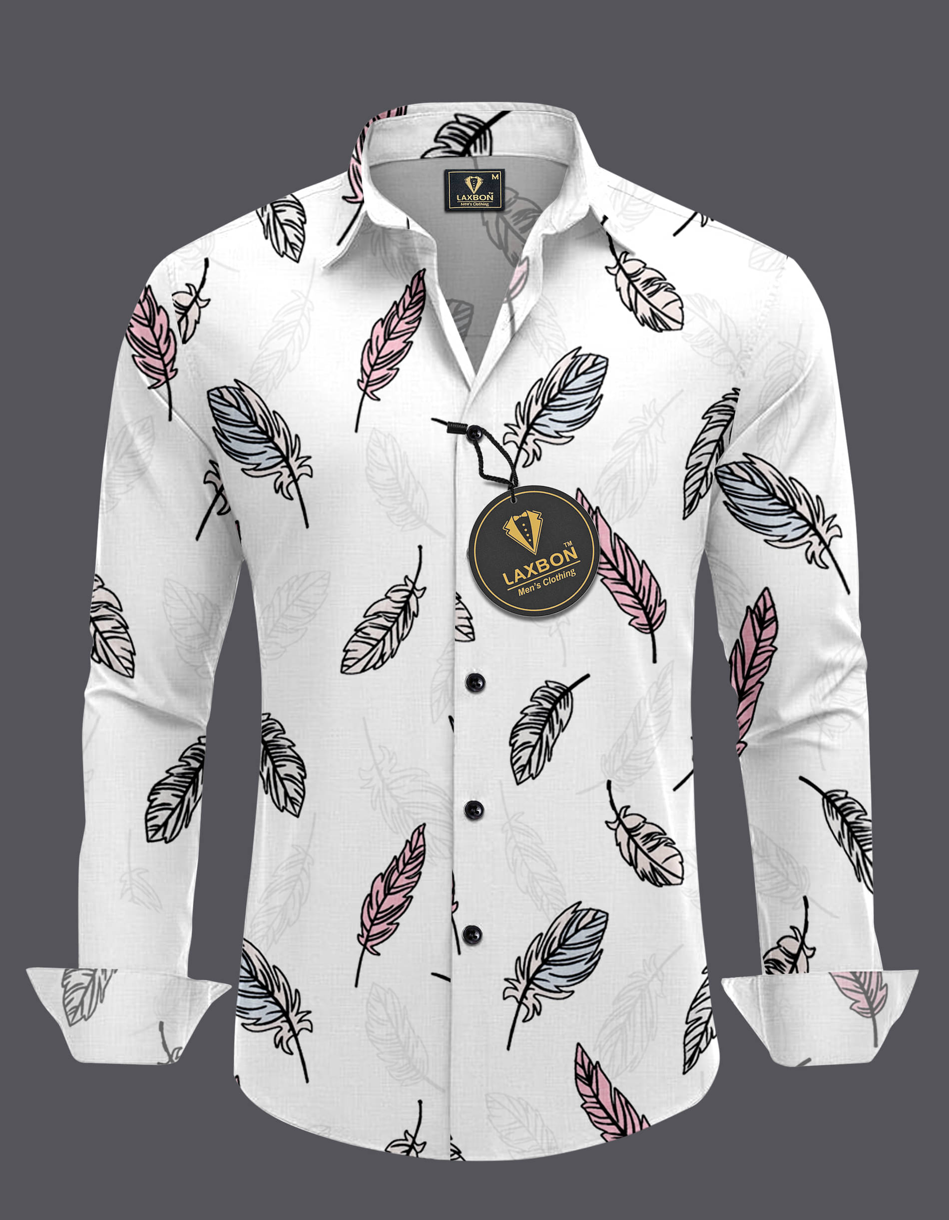 LAXBON 100% Cotton Regular Fit Printed Full Sleeves Men's Casual Shirt - Pink ( Pack of 1 ) LAXBON 100% Cotton Regular Fit Printed Full Sleeves Men's Casual Shirt - Pink ( Pack of 1 )