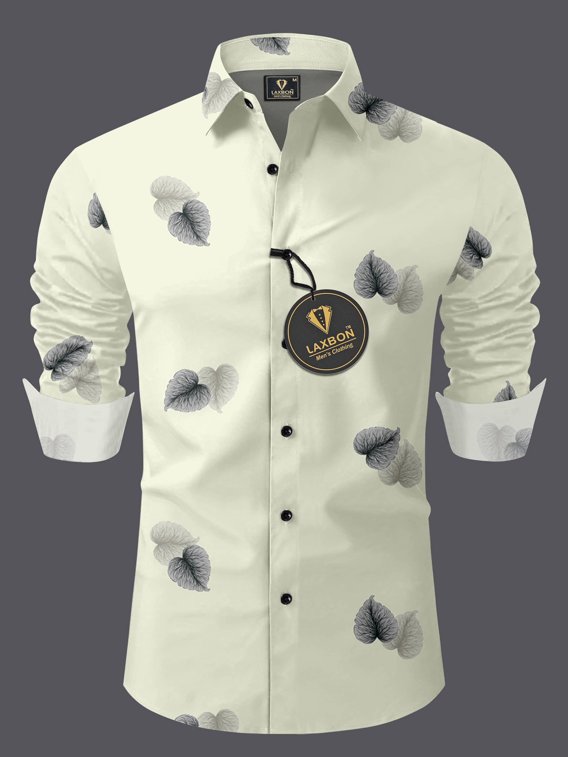 LAXBON 100% Cotton Regular Fit Printed Full Sleeves Men's Casual Shirt - Cream ( Pack of 1 ) LAXBON 100% Cotton Regular Fit Printed Full Sleeves Men's Casual Shirt - Cream ( Pack of 1 )