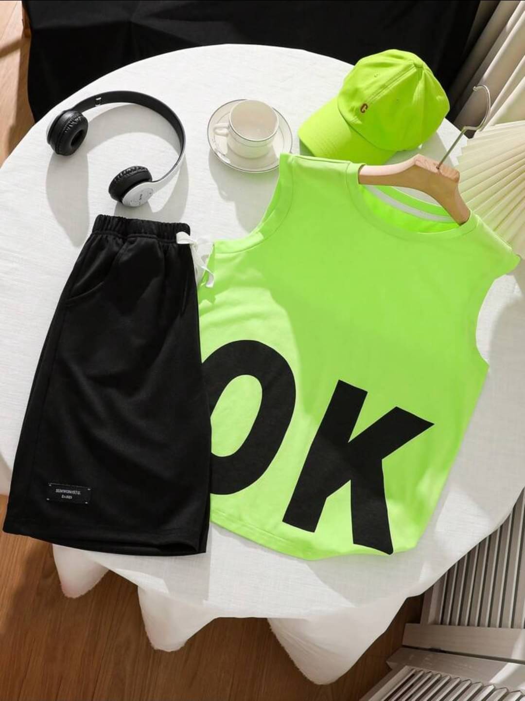     			Littlewizard Pack of 1 Unisex Polyester Blend T-Shirt & Shorts Set ( Green )