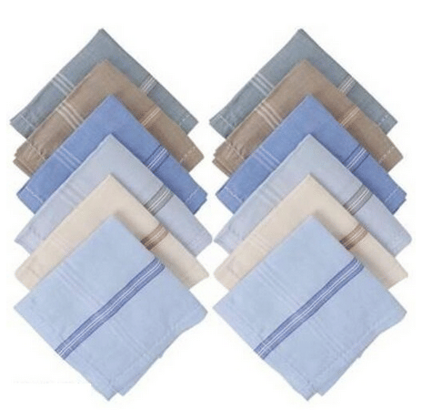 MITSURU Multicolor Cotton Men's Handkerchief ( Pack of 12 ) MITSURU Multicolor Cotton Men's Handkerchief ( Pack of 12 )