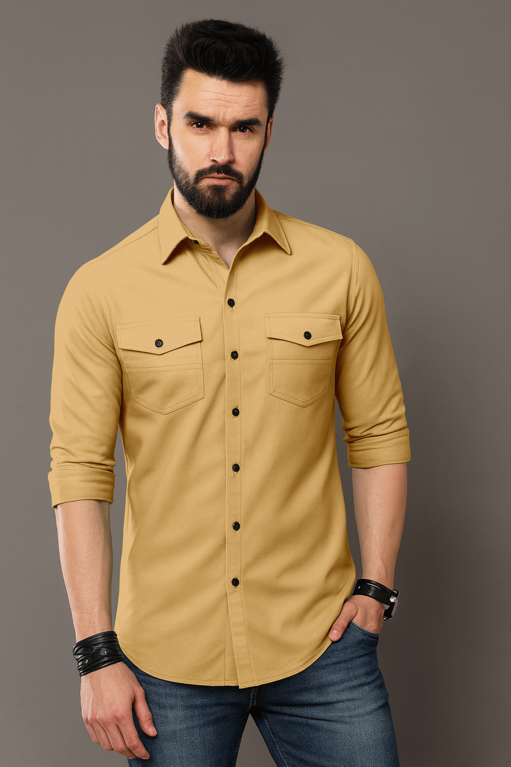 Menss & co 100% Cotton Regular Fit Solids Full Sleeves Men's Casual Shirt - Yellow ( Pack of 1 ) Menss & co 100% Cotton Regular Fit Solids Full Sleeves Men's Casual Shirt - Yellow ( Pack of 1 )