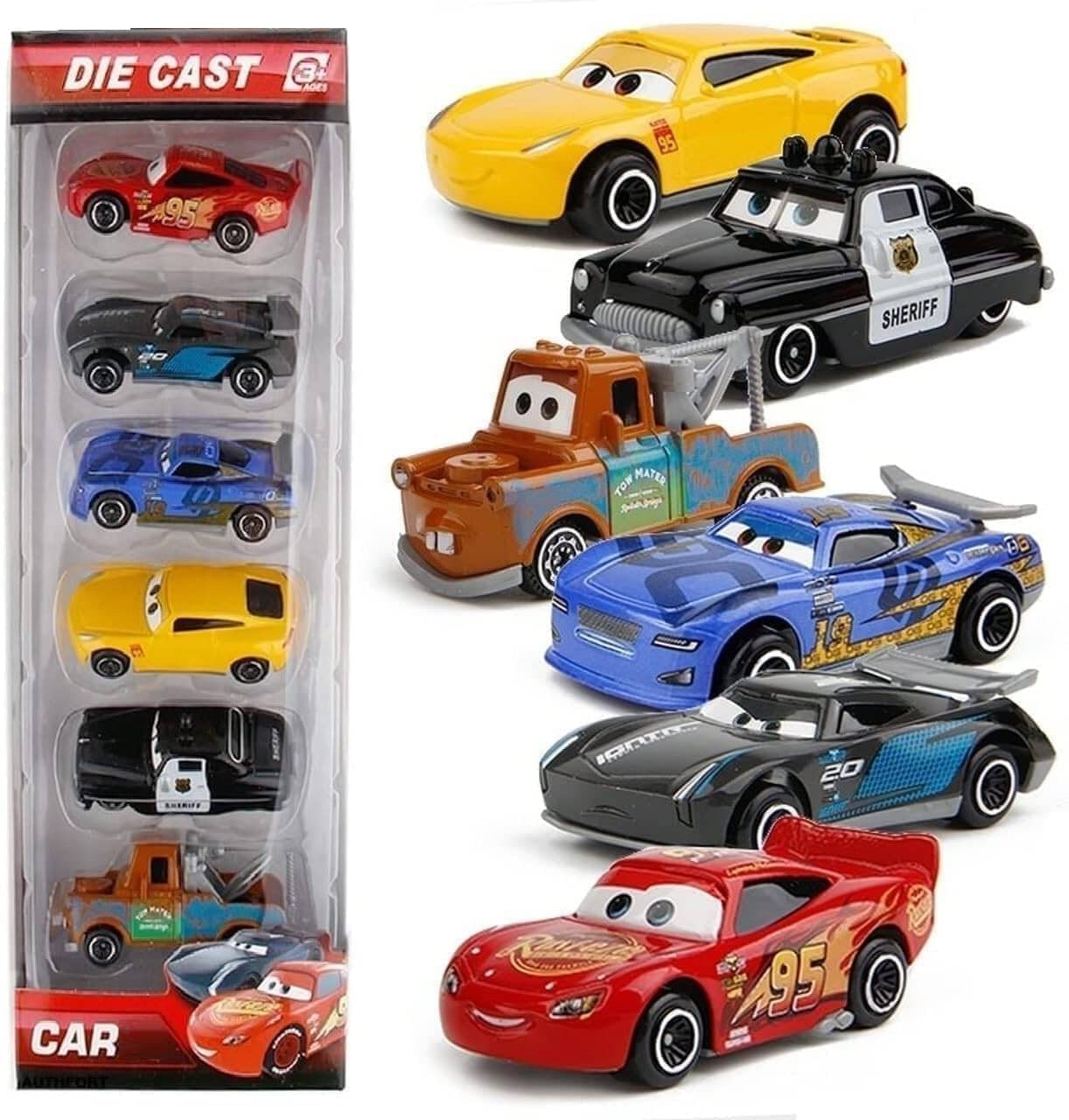     			Mini Metal Die Cast Set of-6 Toy Vehicle Play Set Free Wheel High Speed Unbreakable for Kids,Small Racing Car for Exciting Playtime Adventures,Movie Vehicle Car for Kids,Multicolor