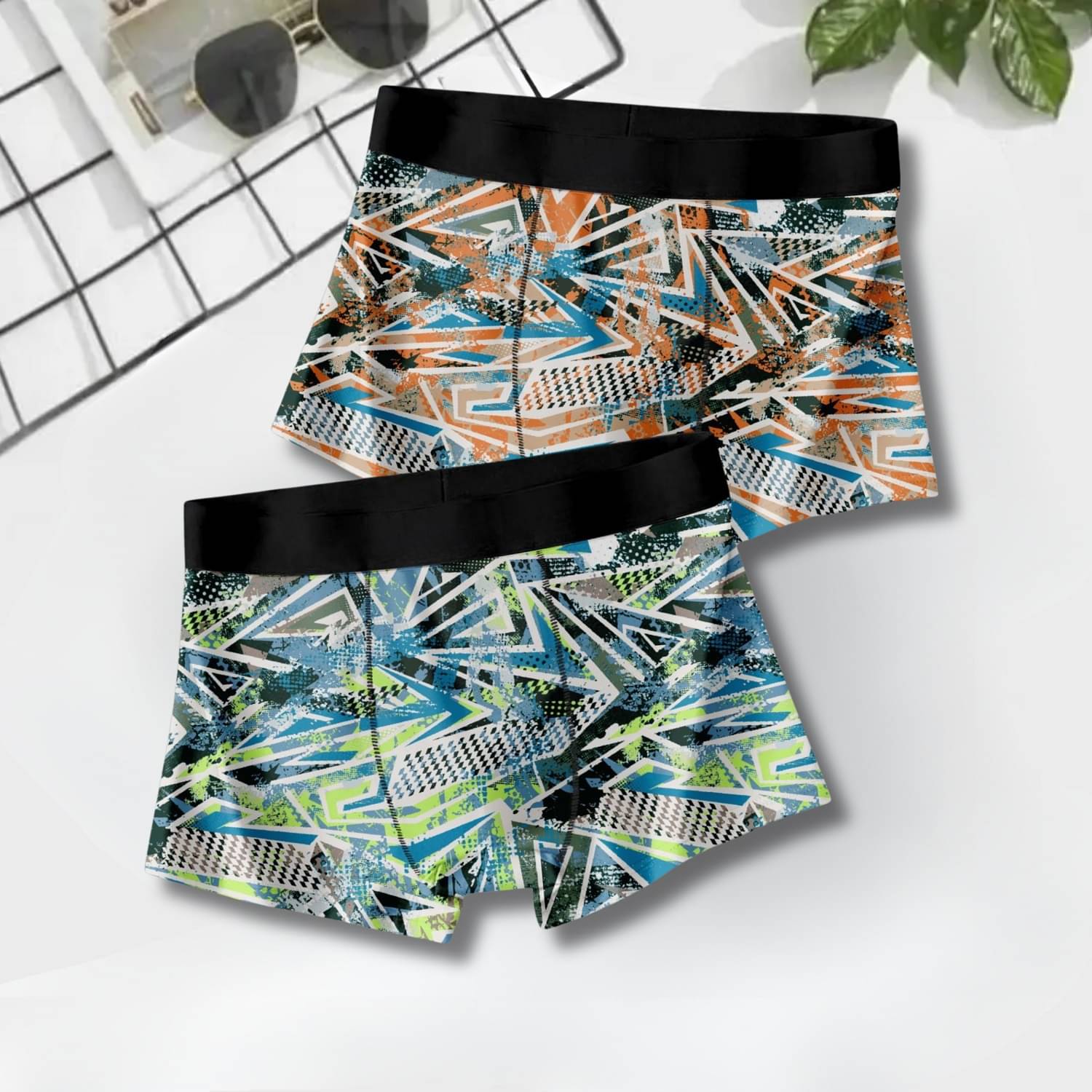 PANICIA Pack of 2 Nylon Trunks For Men's ( Multicolor )     			PANICIA Pack of 2 Nylon Trunks For Men's ( Multicolor )