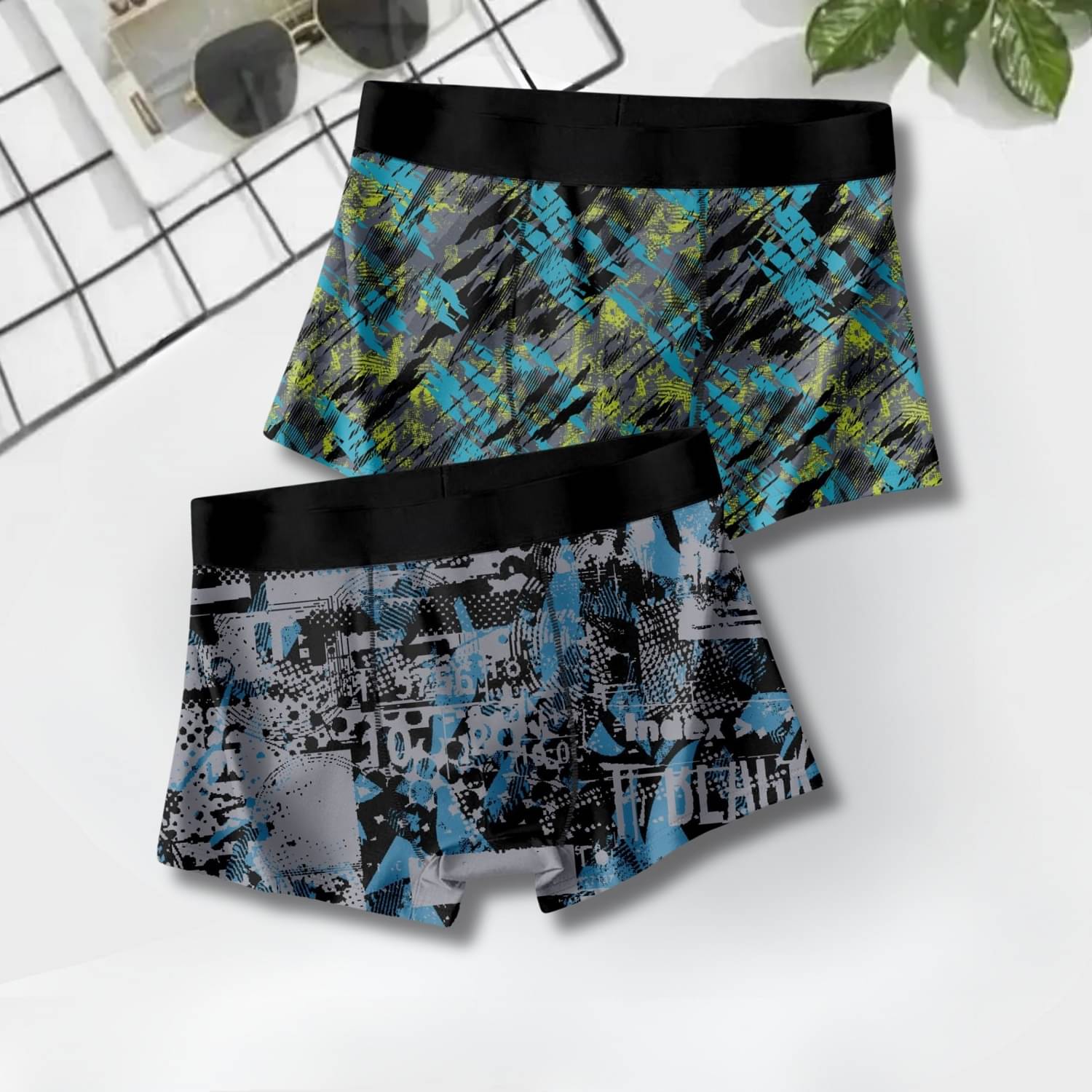 PANICIA Pack of 2 Nylon Trunks For Men's ( Multicolor )     			PANICIA Pack of 2 Nylon Trunks For Men's ( Multicolor )