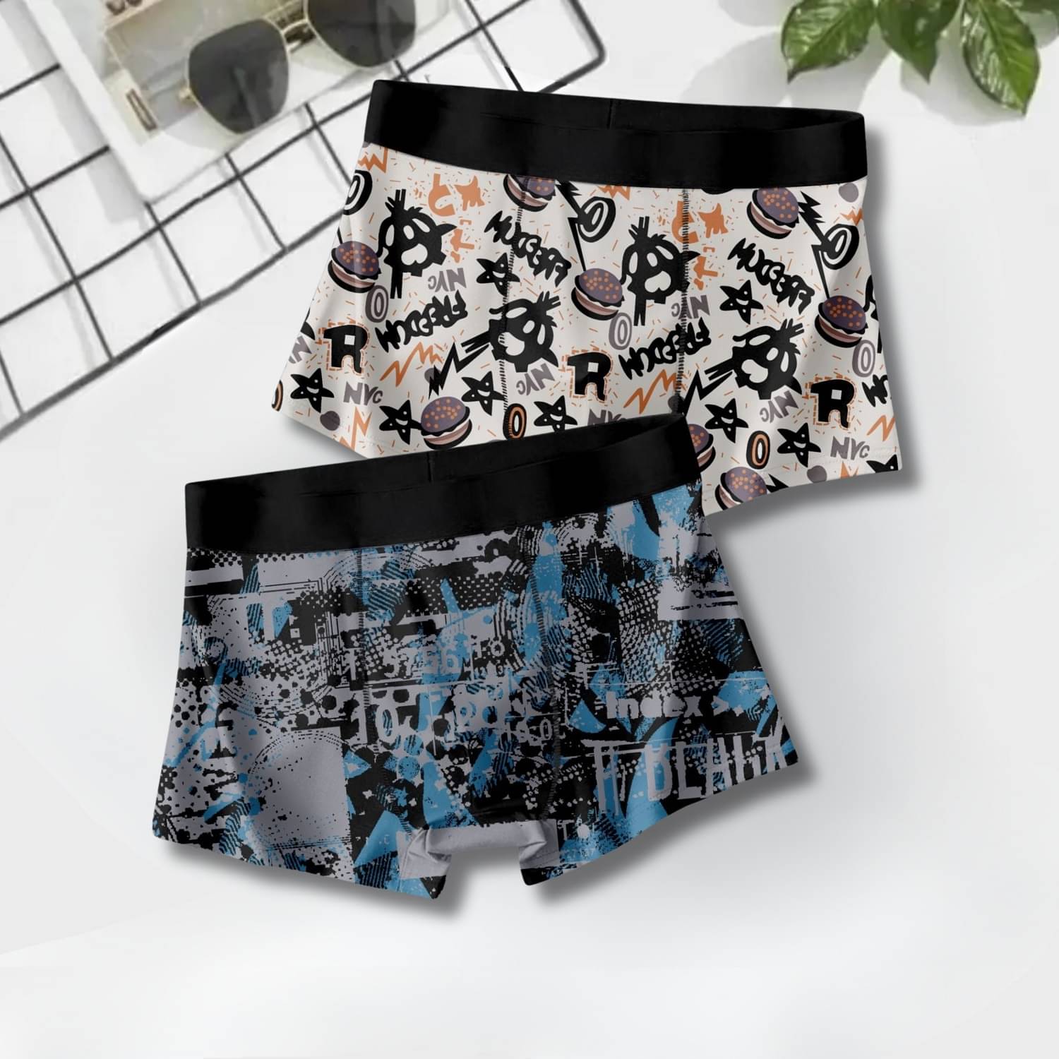 PANICIA Pack of 2 Nylon Trunks For Men's ( Multicolor )     			PANICIA Pack of 2 Nylon Trunks For Men's ( Multicolor )