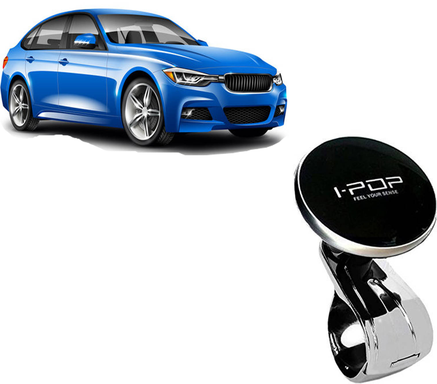Power Handle Car Steering Spinner Wheel Knob Compatible Packof 1 Power Handle Car Steering Spinner Wheel Knob Compatible Packof 1