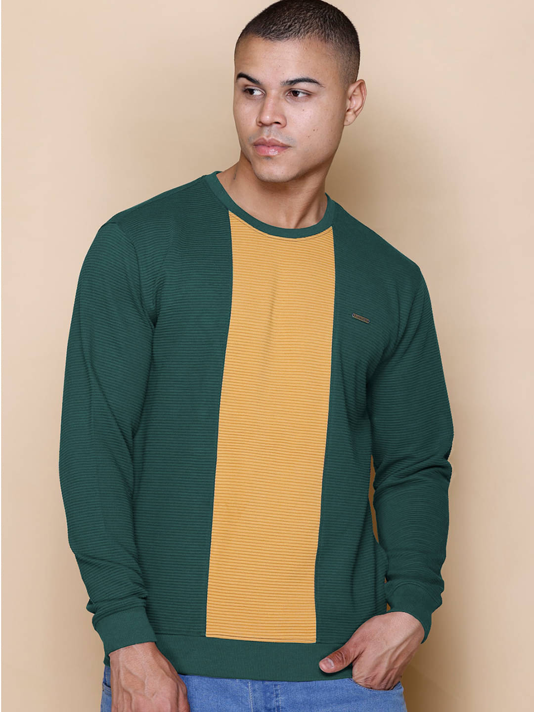 Promount Cotton Blend Round Neck Men's Sweatshirt - Green ( Pack of 1 ) Promount Cotton Blend Round Neck Men's Sweatshirt - Green ( Pack of 1 )