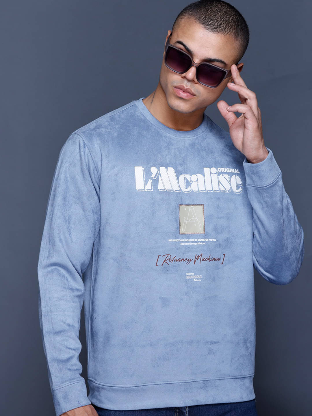     			Promount Viscose Round Neck Men's Sweatshirt - Light Blue ( Pack of 1 )