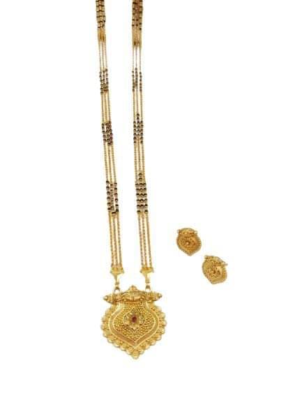 SAJSHRUNGAR JEWELLERY Yellow Mangalsutra Set ( Pack of 1 ) SAJSHRUNGAR JEWELLERY Yellow Mangalsutra Set ( Pack of 1 )