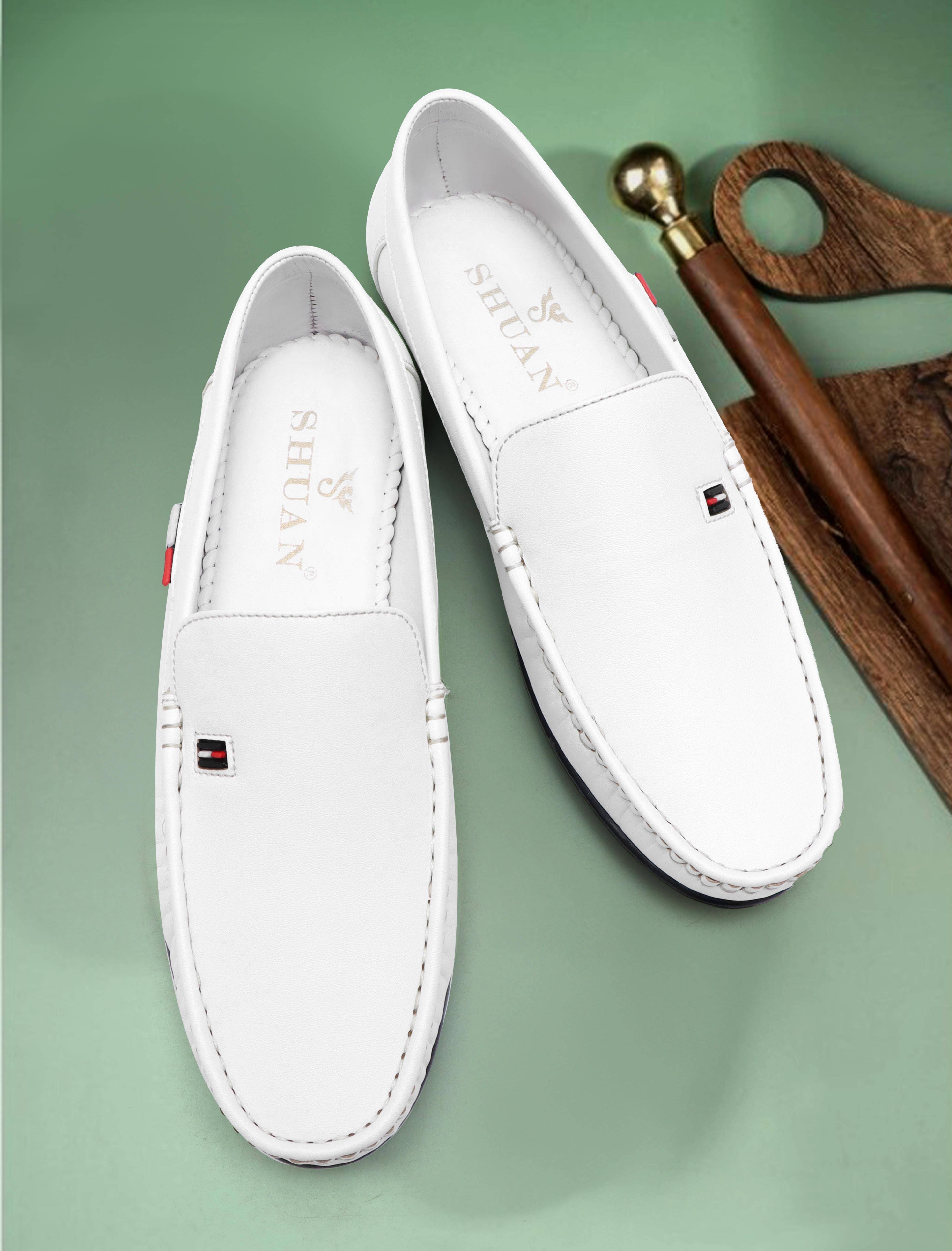 SHUAN White Men's Penny Shoes - Formal Shoes | Buy online on ZillyBuy