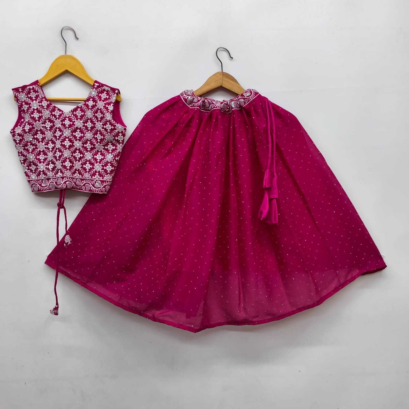     			Shri Sai Creation Rayon Lehenga Choli Set For Girls ( Pack of 1 , Pink )