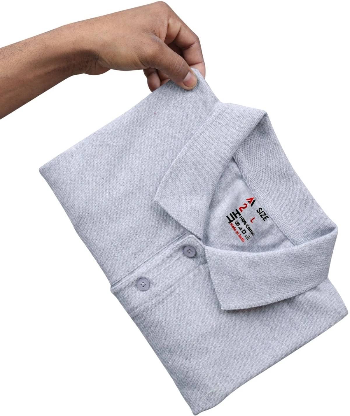 Sista's Men Cotton Regular Fit Solid Polo T Shirt ( Grey ) Sista's Men Cotton Regular Fit Solid Polo T Shirt ( Grey )