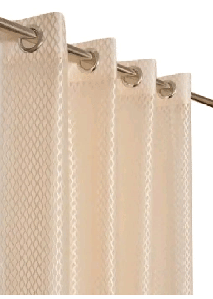 Sosha Home Decor Abstract Sheer Ring Rod Curtain 7 ft ( Pack of 1 ) - Cream Sosha Home Decor Abstract Sheer Ring Rod Curtain 7 ft ( Pack of 1 ) - Cream