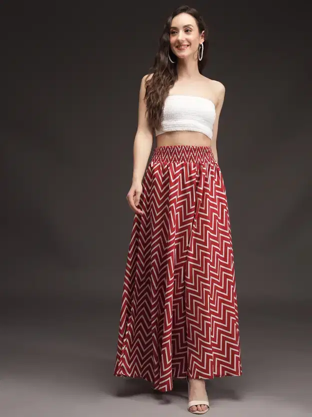 Stylefabs Women Rayon Printed Palazzos ( Maroon )     			Stylefabs Women Rayon Printed Palazzos ( Maroon )