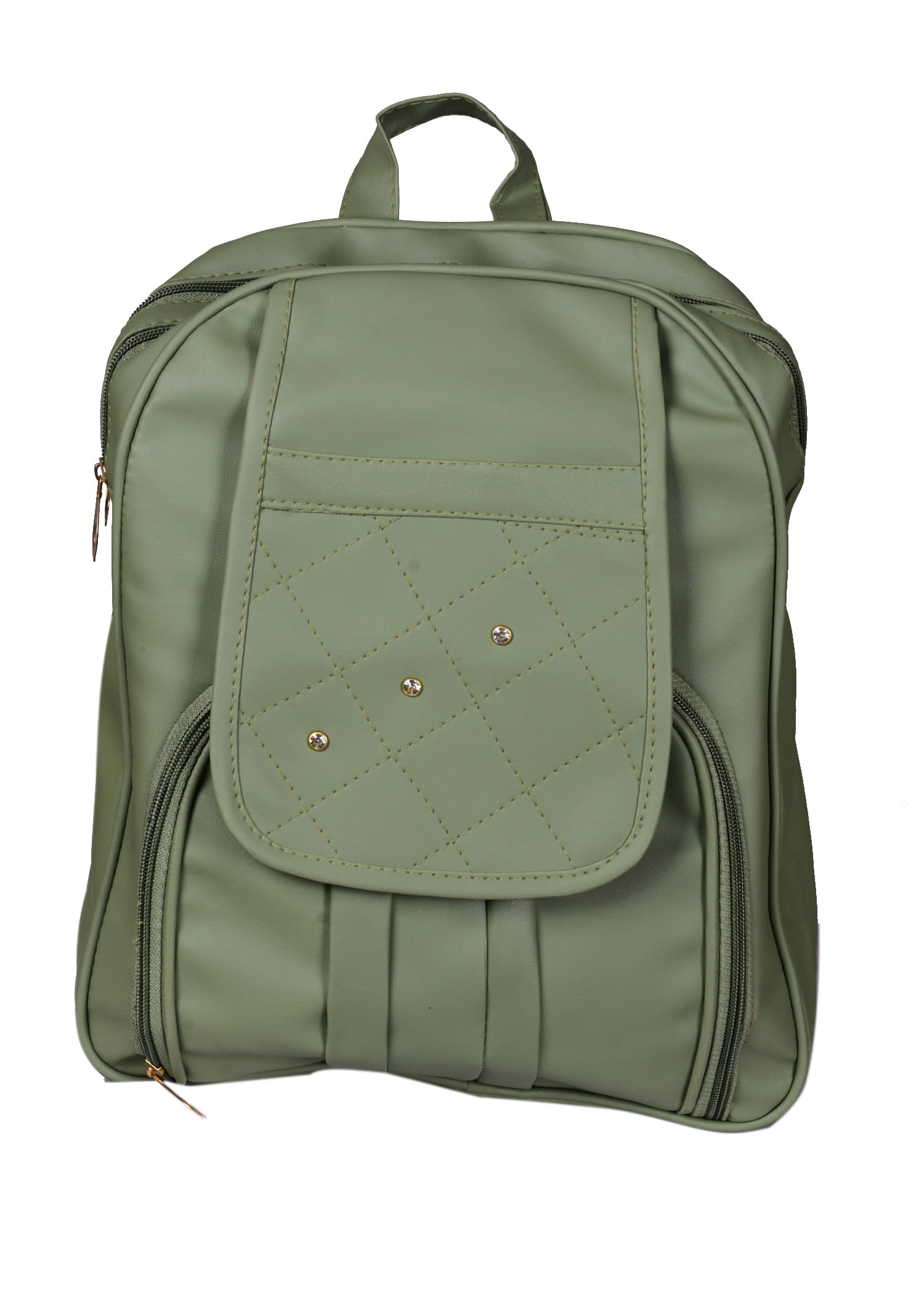     			Sunvika House Satchel Bag Fabric Set of 1 ( Green )