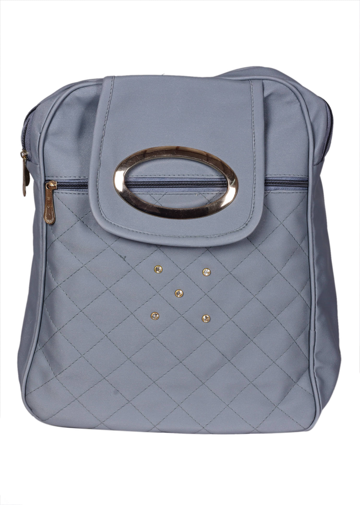     			Sunvika House Satchel Bag Fabric Set of 1 ( Grey )