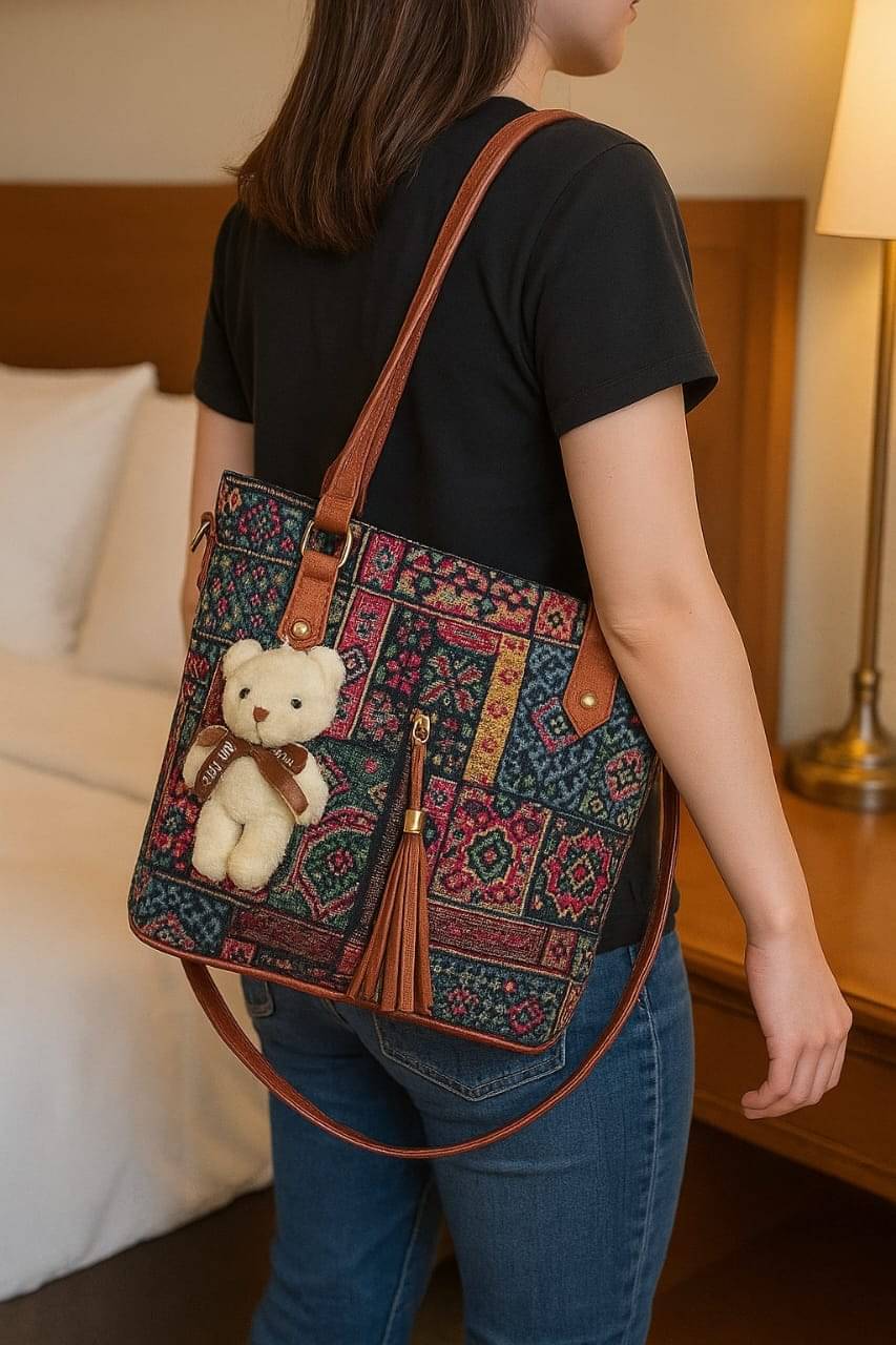    			TheYourChoice Sling Bag Canvas Set of 1 ( Multicolor )