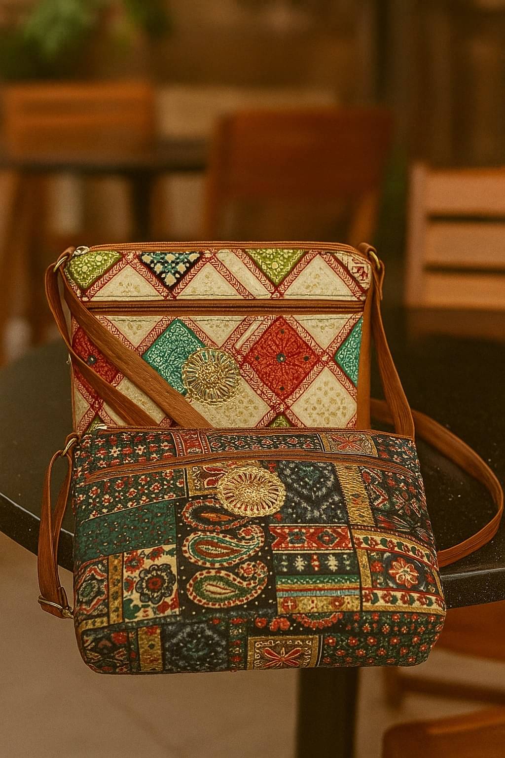     			TheYourChoice Sling Bag Canvas Set of 1 ( Multicolor )