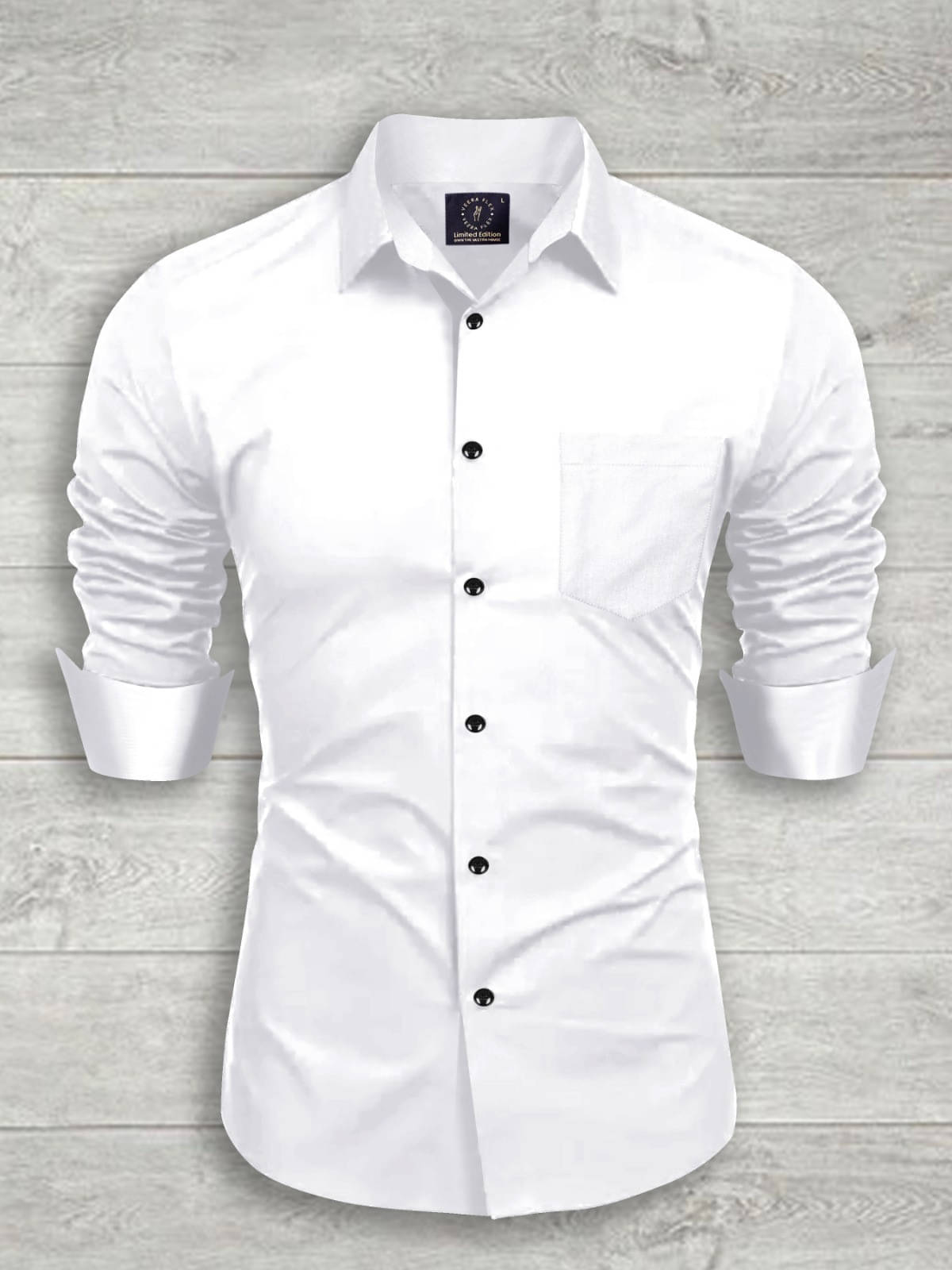 VEERA FLEX Cotton Blend Regular Fit Solids Full Sleeves Men's Casual Shirt - White ( Pack of 1 ) VEERA FLEX Cotton Blend Regular Fit Solids Full Sleeves Men's Casual Shirt - White ( Pack of 1 )