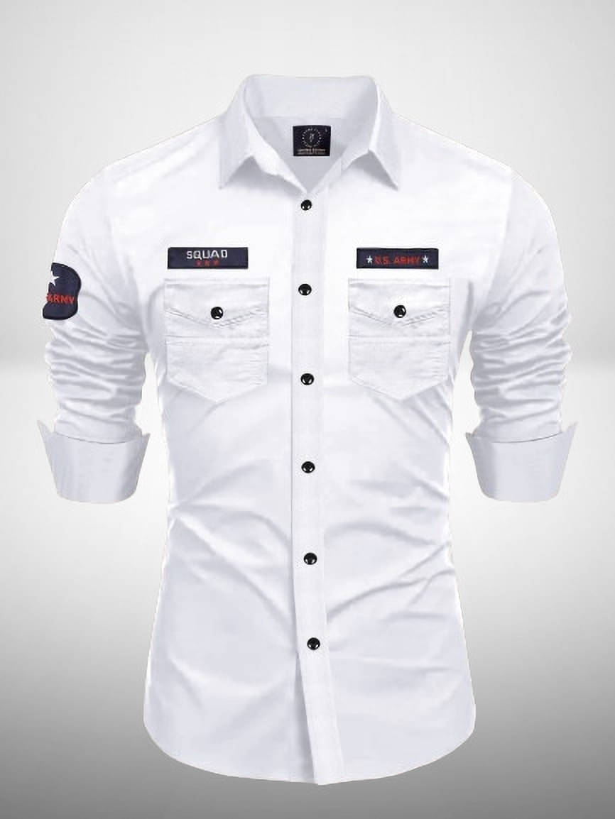 VEERA FLEX Cotton Blend Regular Fit Self Design Full Sleeves Men's Casual Shirt - White ( Pack of 1 )     			VEERA FLEX Cotton Blend Regular Fit Self Design Full Sleeves Men's Casual Shirt - White ( Pack of 1 )
